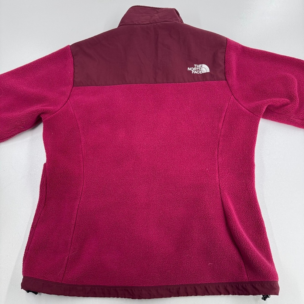 TNF The North Face Denali Jacket WOMENS Fuchsia Burgundy Full Zip Polartec M - Picture 12 of 15